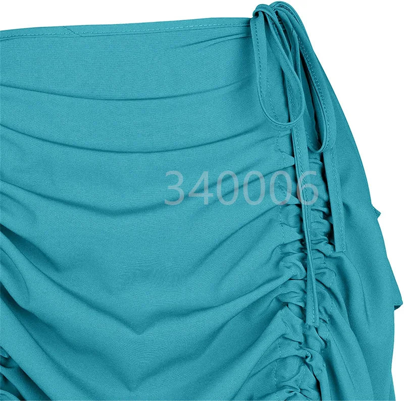 Steampunk Women Skirts Gothic Irregular Shirring Pleated Party Maxi Long Skirt High Low Costumes Punk Sexy Corset Plus Size Red - Matrix-studios.com