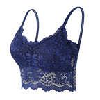 New Women Lace Bras Top Comfortable Bralette Solid Color Sexy Underwear Vest Female Hollow Out Wireless Lingerie Seamless Bra - Matrix Studios