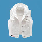 2025 Female Hooded Large Size 5XL Jeans Vest Jacket Spring Summer Women New Denim Sleeveless Coat Korean Lady Cowboy Waistcoat - Matrix Studios