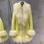 GO BALLISTIC YA Mongolia Sheep Fur Coat Women Real Leather Jacket Genuine Leather Coat - Matrix Studios