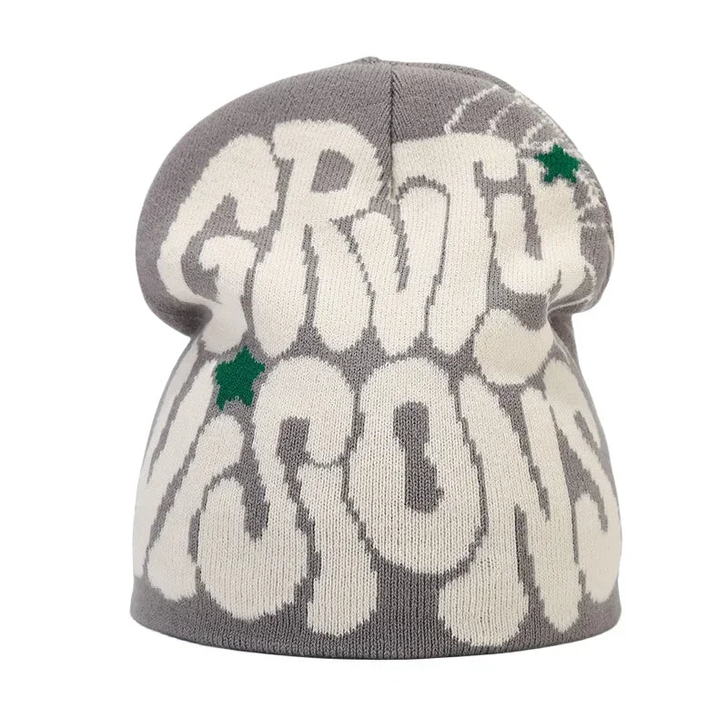 Y2K Letter Knitted Winter Autumn Beanie Cap Men Women Kanye Beanies Gorras Hombre Top Warm Skiing Hat Ear Hats Hip Hop Skullcap - Matrix-studios.com