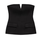 HXAO Tops For Women Strapless Off White Crop Top Woman Summer Corset Tube Tops Sexys Backless Tank Top Sleeveless Solid Tops - Matrix-studios.com