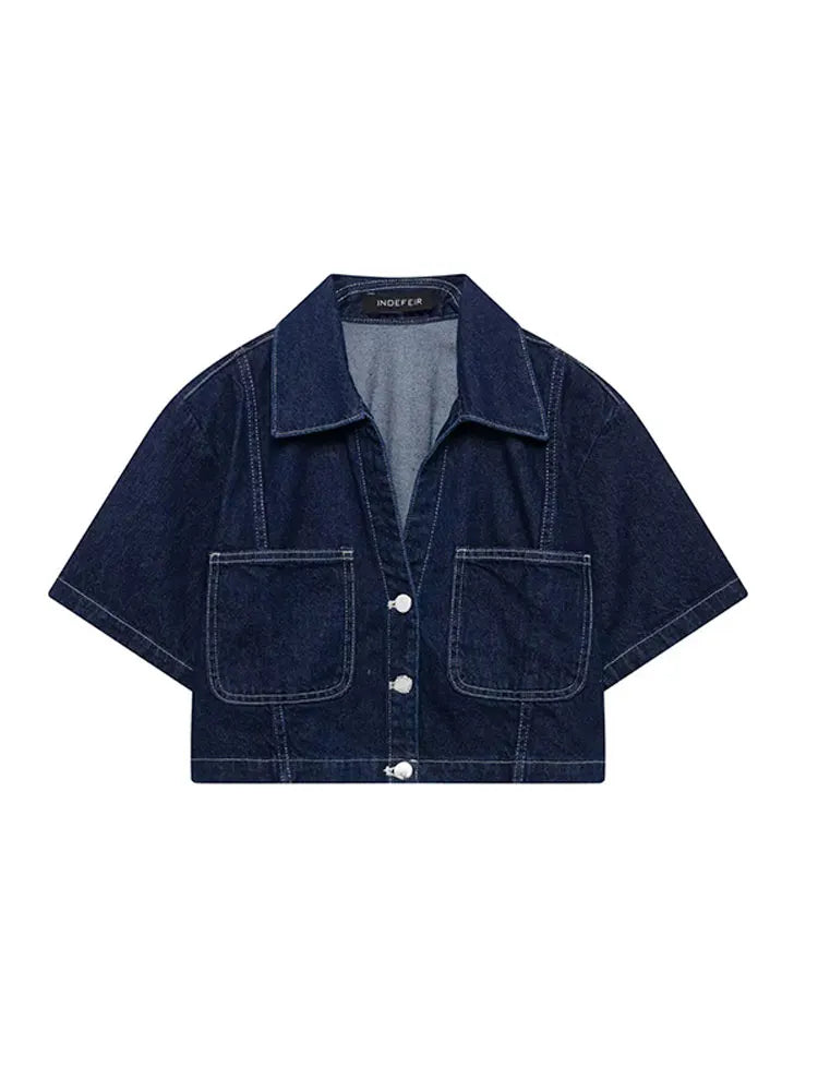 Nlzgmsj  Summer Women's Casual Sets Fashion Mini Skirt Shorts Sets Denim Short Shirt Top Sets For Women Street Women Outfit - Matrix-studios.com