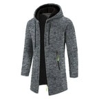 New Mens Long Sleeve Hooded Sweater for Men Zipper Sweatshirts Oversize Streetwear Warm Solid Color Autumn Jacket Hoodie Men - Matrix Studios