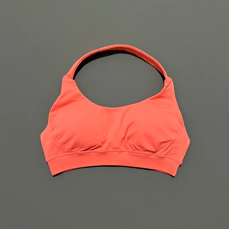 Women Sports Bra Seamless Halter Yoga Clothes Removable Cups Women Workout Clothing Gym Backless Bra Running Workout Tops - Matrix Studios
