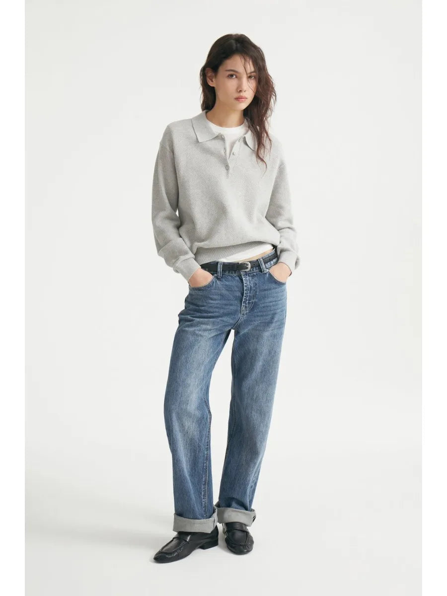 Hirsionsan Winter Thick Women Knitted Suits Soft 2 Pieces soft Female Sets Polo Neck Sweater & Wide Leg Pants Knitted Outfit - Matrix-studios.com