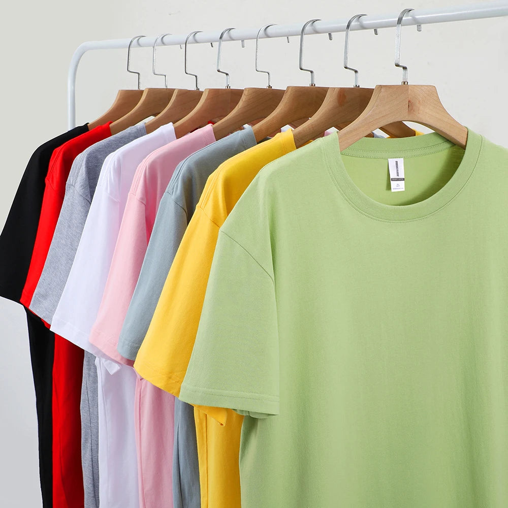 100% Cotton Solid T-shirts Women Sporty Short Sleeve Tees Fashion Casual White Black Clothing Loose O-Neck Female Summer Tops - Matrix-studios.com