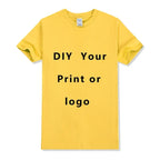 EU size 100% pure cotton custom T-shirt front and back team school uniform store logo text photo for men's personalized high-end - Matrix Studios