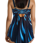 Plus Size Women's Bikini Set Digital Print Tankini Swimsuit Dress Sexy Split Design Large Size Swimming Costume Female - Matrix-studios.com