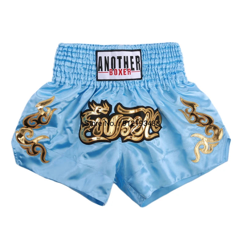 Muay Thai Shorts 2024 New Boxing Shorts Women Men Child Embroidery Kickboxing Training Pants Sanda Martial Arts Fight Equipment - Matrix Studios