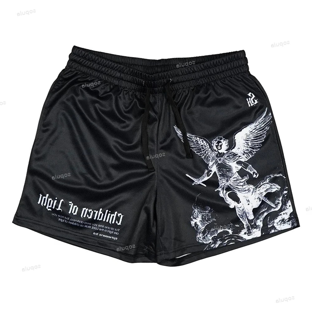 Street Sport Shorts Casual Vintage Graphic Casual Street Shorts Basketball Shorts Training Breathable Fashionable Casual Shorts