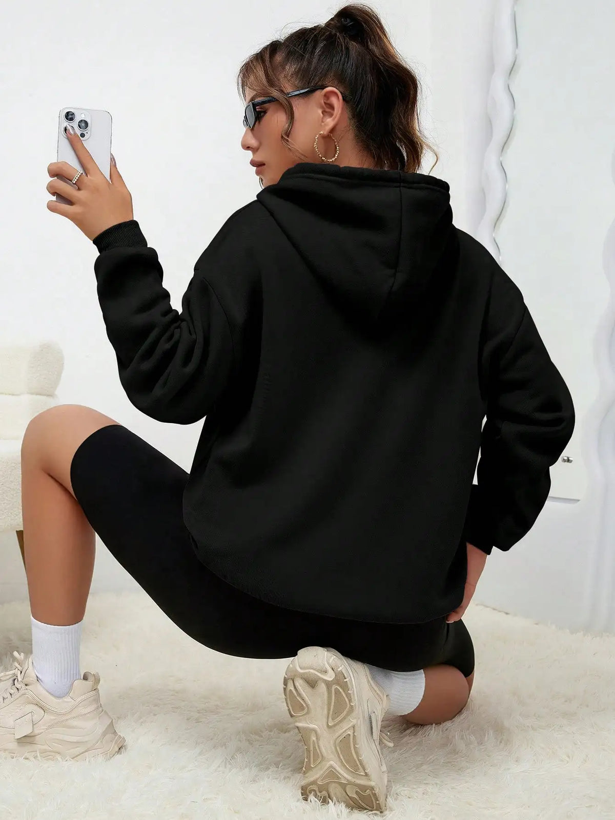 Los Angeles Art Letter Design Women Hoodies American Style Casual Hoody Autumn Hip Hop Female Hoodie Casual Fleece Clothing - Matrix Studios