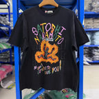 26SS Satoshi Nakamoto T-shirt Men's Multi-color Bead Letter Burst Pattern Print Washed Retro Loose Short Sleeve Streetwear - Matrix-studios.com