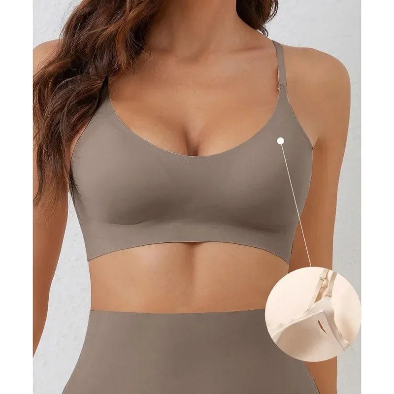 Soft Support Seamless Underwear Comfortable Gathering No Steel Ring Collection Light Thin Breathable Bra Style - Matrix Studios