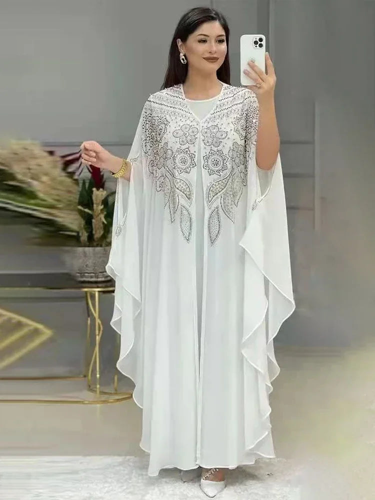 Abayas For Women Dubai Luxury 2024 Chiffon Boubou Muslim Fashion Dress Caftan Marocain Wedding Party Occasions Djellaba Femme - Matrix-studios.com