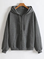 2025 Women Fleece Zip Up Hoodies Running Sports Sweatshirts Fashion Female Classic Casual Zipper Jackets Y2k Hip Hop Streetwear