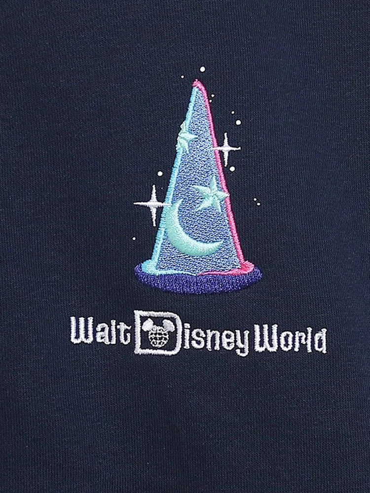 Disney World Castle Letter Magic Mickey Mouse Cartoon Print Embroidery Fleece Sweatshirt Women Hooded Zipper VELOUR Jumper Top - Matrix Studios