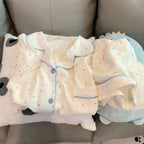 Print Polka Dot Women Pajamas Sleepwear Cotton Pajama Set Top and Shorts 2 Piece Set Casual Comfortable Home Suit Outfits Sweet - Matrix-studios.com