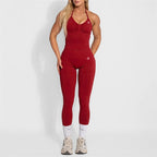 Women's Yoga Set Bum Balance Fitted Halter Tops & Shaping Pants 2pcs Yoga Sportwear Workout Gym Clothing High Waist Leggings Set - Matrix-studios.com