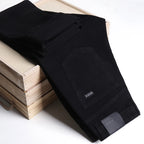 Men Classic Advanced Fashion Brand Pure Black Jeans Man Soft Breathe Stretch Slim Straight Denim Trousers Mens Pants Overalls - Matrix Studios