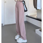 Woman Vintage Wide Leg Jeans Girls High Waist Pants Female Fashion Black Black Grey Retro Blue Light Blue Pink Denim Trousers - Matrix-studios.com
