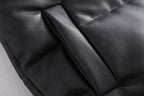 Autumn Winter PU Leather Coat Women Black Stand Collar Vests Women Fashion Zipper Elegant Short Vests Female Ladies - Matrix Studios