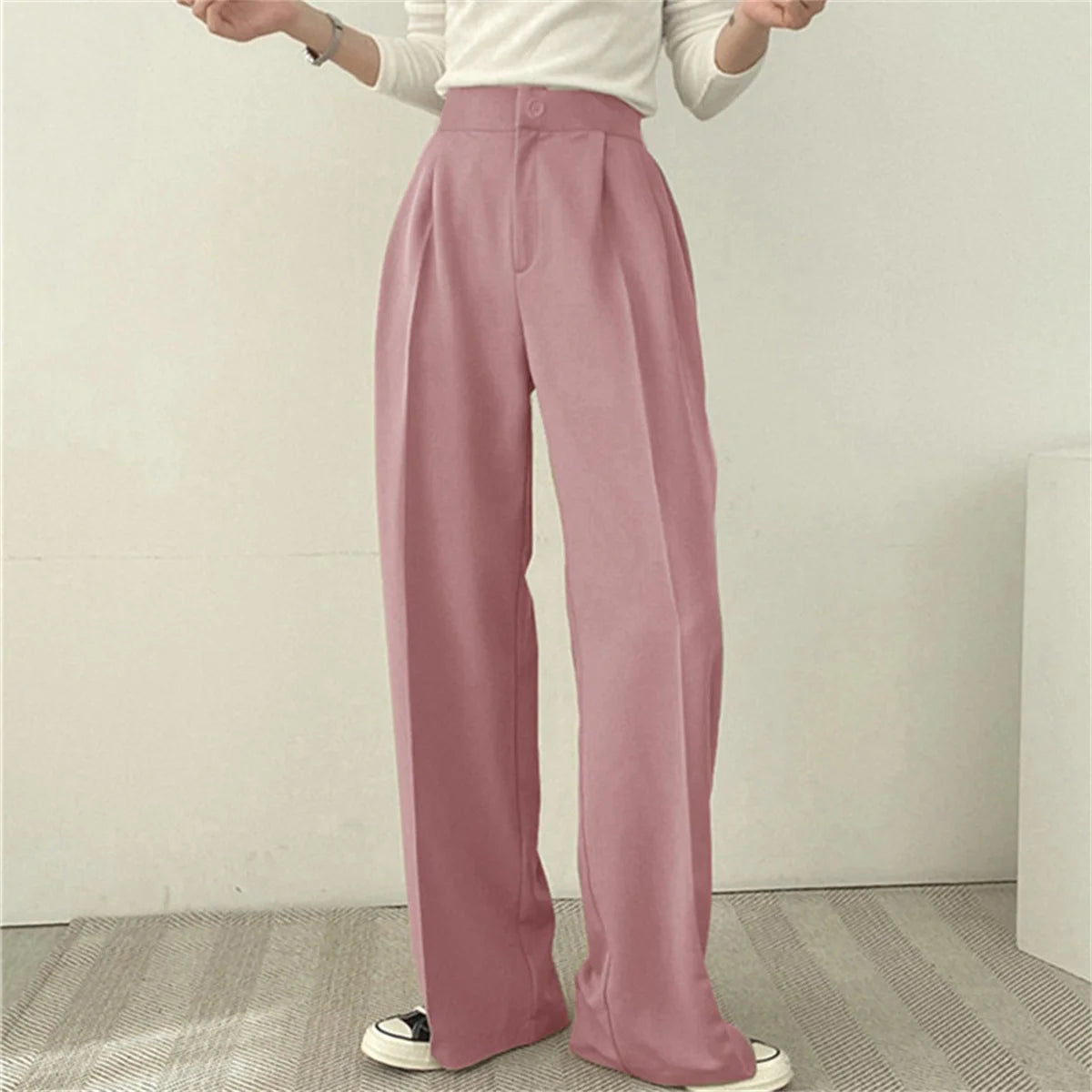 2026 Spring New Women's Clothing Suit Jacket Casual Pants Set Wide Leg Suit Pants Elegant Office Lady Business Suit Set Blazers - Matrix-studios.com