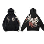 High Quality Embroidery Man Women Hoodies Harajuku 100% Cotton Hooded Sweatshirts Autumn Long Sleeve Black Pullover Loose Tops - Matrix Studios