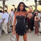 Black Beach Dress Women's Swimsuit Sexy Swimwear 2025 Bikini Skirt Female Kimono Beach Outing Pareo Beach Cover Up Bath Suits - Matrix Studios