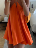 Sexy Party Off Shoulder Dresses 2025 Women's Elegant Sleeveless Hollow Out Beach Dress Backless High Street Lady Summer Vestidos - Matrix-studios.com