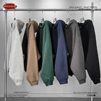 ZODF Trendy 2025 Winter Man Solid Fleece Boxy Hoodies Unisex 350gsm Double Head Zipper Hooded Sweatshirts Coat HY1122 - Matrix Studios