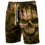 Trend Skull Graphic Beach Shorts For Men Fashion Summer Hip Hop 3D Printed Short Pants Cool Streetwear Breathable Swim Trunks