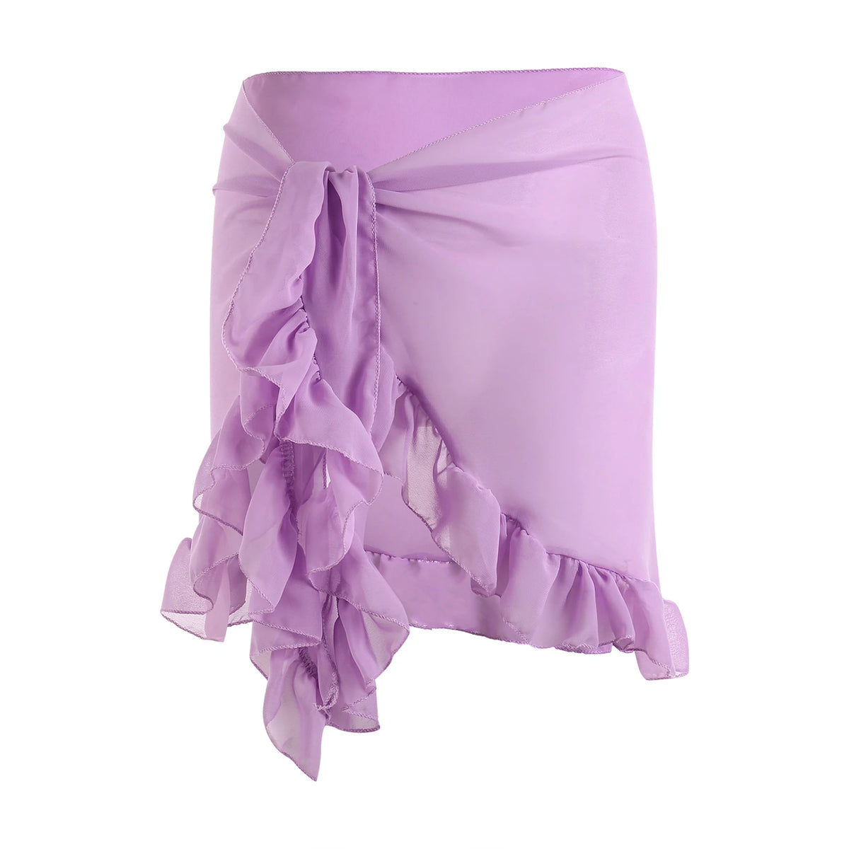 Yiiciovy 2023 Women Cover-Ups Skirts Chiffon Swimwear Pareo Scarf Bikini Cover-Ups Wrap Kaftan Sarong Beach Sexy Skirts 9 Colors - Matrix Studios