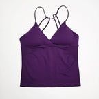 NCLAGEN Vision Twist Front Longline Top Women's Seamless Thin Straps Yoga Gym Workout Vest Running Tank Tops Fitness Clothing - Matrix-studios.com