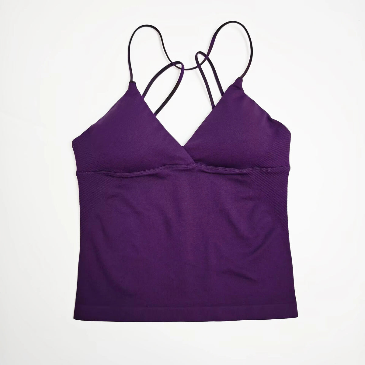 NCLAGEN Vision Twist Front Longline Top Women's Seamless Thin Straps Yoga Gym Workout Vest Running Tank Tops Fitness Clothing - Matrix-studios.com