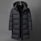 Canada Fashion Winter Jacket for Men Down Coat Parka Men's White Goose Down Jacket Collar Hooded Warm Thick Long Padding M-4XL - Matrix Studios