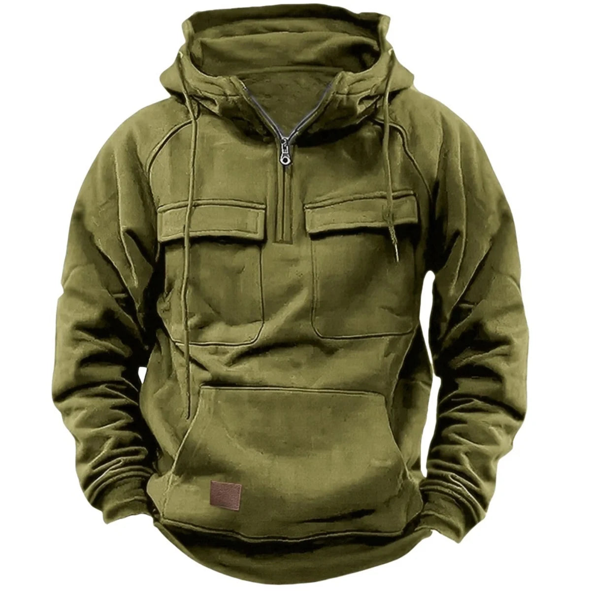 Men's Casual Sports Hooded Sweatshirt New Style Outdoor Thick Fashionable Loose Long-Sleeved Pullover with Multiple Pockets - Matrix Studios