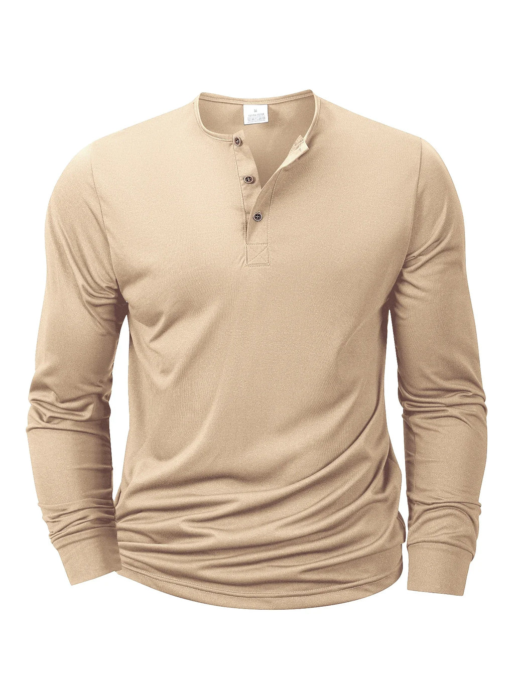 New Men's Henley T-shirts Long Sleeve Basic Casual Band Collar T Shirts Comfortable Soft Pullover Tops Male Tee - Matrix Studios
