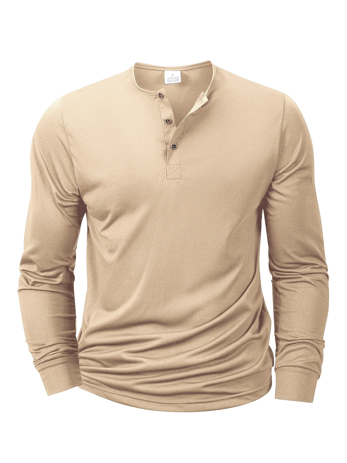 New Men's Henley T-shirts Long Sleeve Basic Casual Band Collar T Shirts Comfortable Soft Pullover Tops Male Tee - Matrix Studios