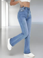 New women's hot jeans slimming European and American style casual versatile high waist washed Denim trousers for women - Matrix-studios.com