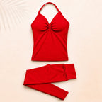 3 Pieces Gym Set Woman Seamless Short Sleeve Top Scrunch Gym Shorts Sport Strappy Bra Bodysuit Workout Suits Gym Clothes - Matrix-studios.com
