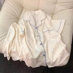 Print Polka Dot Women Pajamas Sleepwear Cotton Pajama Set Top and Shorts 2 Piece Set Casual Comfortable Home Suit Outfits Sweet - Matrix-studios.com