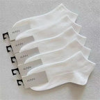 5 Pairs/Pack Ankle Socks Women 100% Cotton Invisible Sweat-absorbing Girls Low Tube Boat Socks EU 36-42 - Matrix Studios
