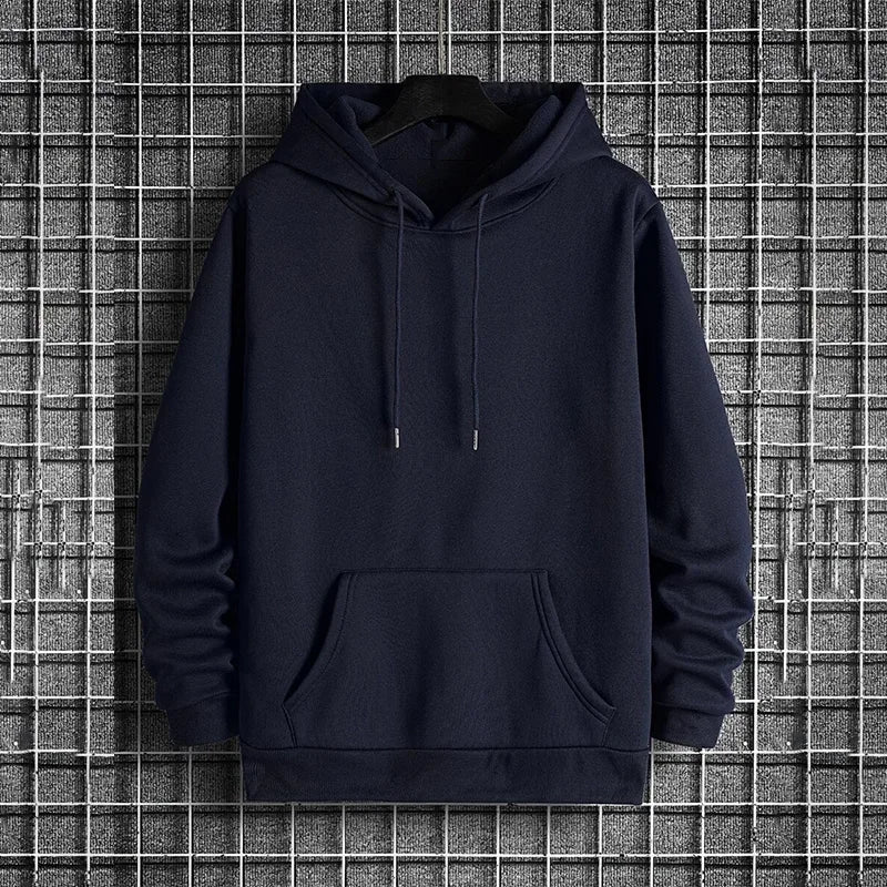 2025 Fall/winter New Arrival Men's Hoodie High Quality Solid Color Hooded Sweatshirt Male Home Outdoor Casual Fashion Pullover - Matrix Studios