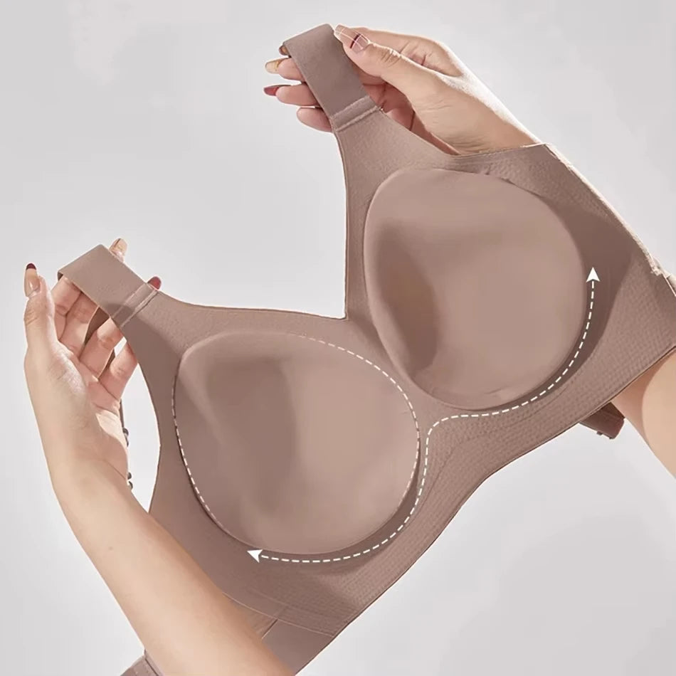 1/2PCS Women's Seamless Underwear, Thin Style, Large Breasts, Small Breasts, No Wires, Pull-up And Anti-sagging Large Size Bra - Matrix Studios