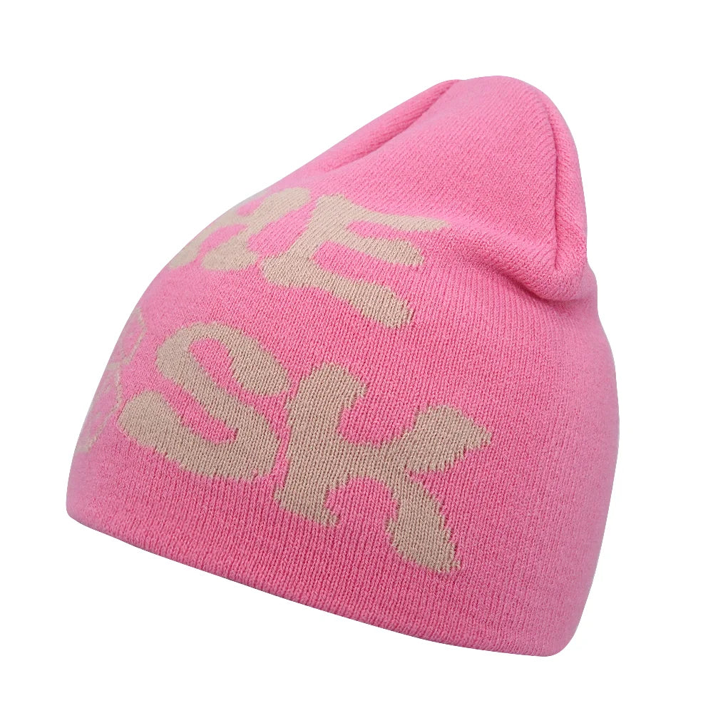 Y2K Letter Knitted Winter Autumn Beanie Cap Men Women Kanye Beanies Gorras Hombre Top Warm Skiing Hat Ear Hats Hip Hop Skullcap - Matrix-studios.com