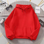 2025 White Hoodies Men Women Autumn Long Sleeve Pullover Tops Casual Pocket Hoodies Unisex Outer Loose Sport Wear - Matrix Studios