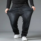 Mens Large Size Black Jeans 10XL Oversize High Waist Loose Trousers Husband Plus Size Loose Denim Trousers Blue Male Denim Pants - Matrix Studios