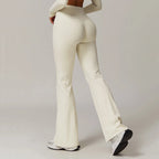 High Waist Wide Leg Pants Leggings Women Tights Fitness Bell-bottoms Yoga Elastic Leggings Push Up Gym Workout Flared Pants - Matrix-studios.com