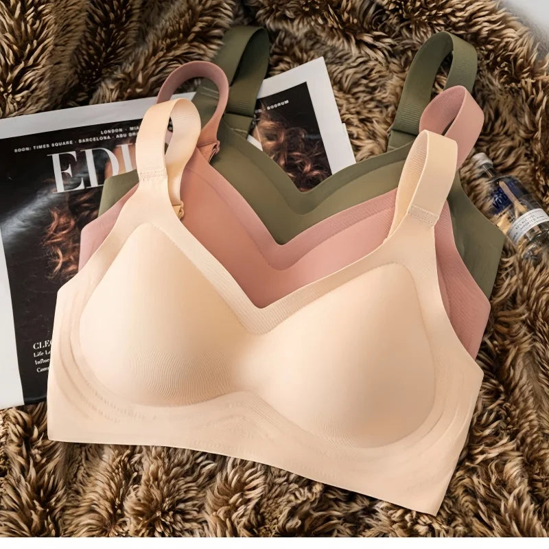 Push-Up Bras For Women Plus Size Seamless Bra Non-wire Wide Adjustable Straps Underwear Sexy Lingerie Comfort Intimates M-3XL - Matrix Studios